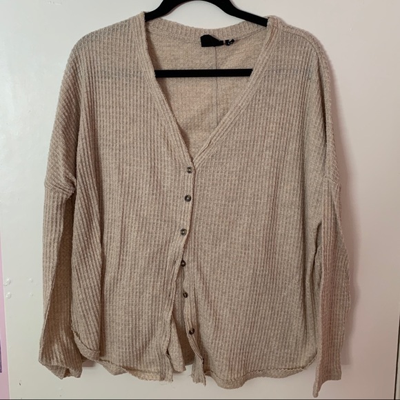 UO Thermal Button Up Top - Picture 2 of 2